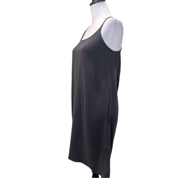 Splendid Sunny Linen Blend Short Dress Adjustable Strap Charcoal Gray NWT S - Picture 10 of 16